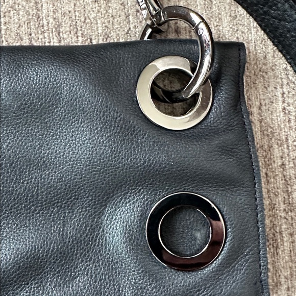 Hammitt Women's Large Leather Montana Reversible Purse Black/Gunmetal - Picture 4 of 16